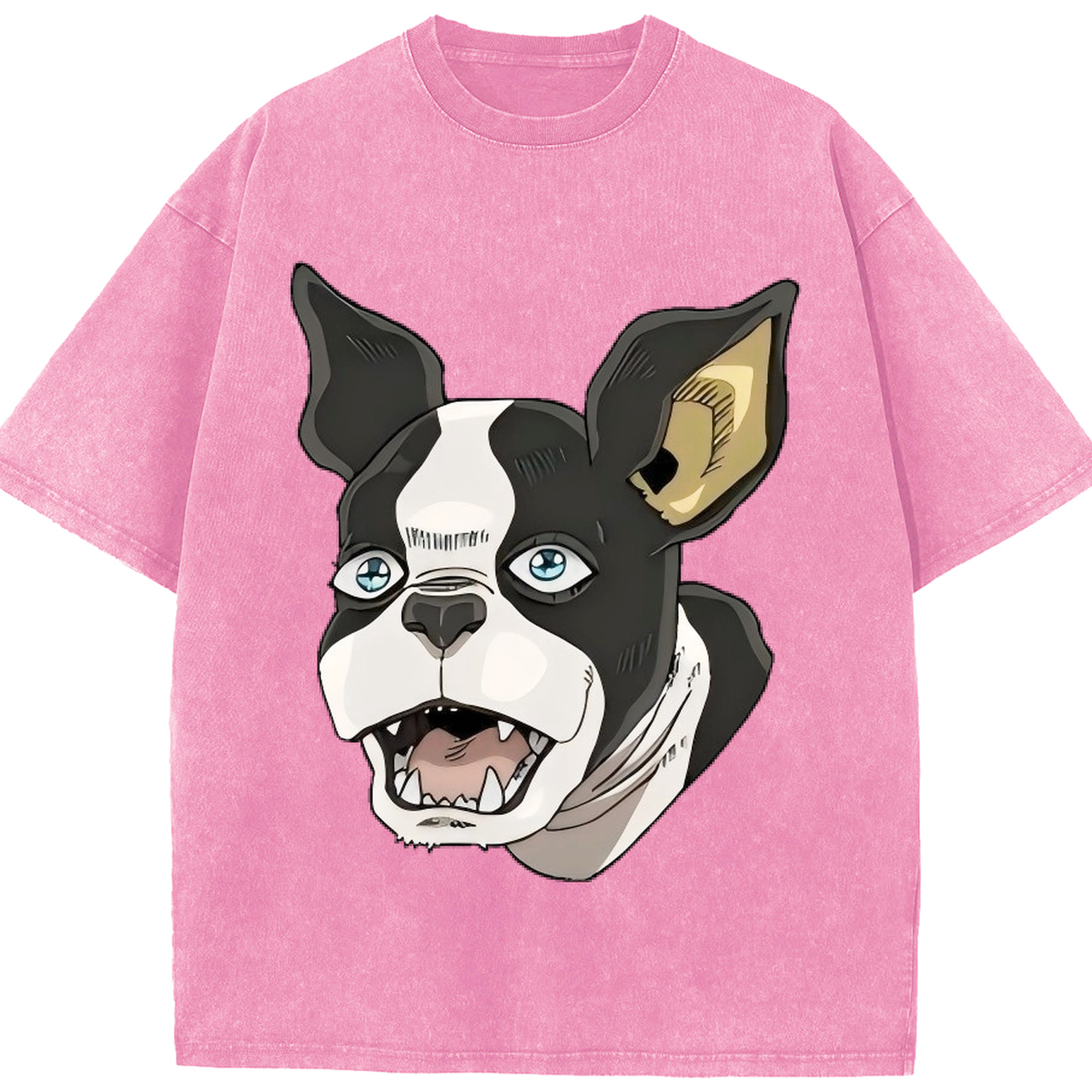 （画像用） ジョジョの奇妙な冒険 イギー JoJo's Bizarre Adventure Iggy 綿100% ヴィンテージ風 半袖Tシャツ（フロントプリント）